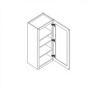 ประตูตู้ครัวพร้อมฐานโครงศพ ตู้ครัวสําหรับเฟอร์นิเจอร์ไม้ - Product Image 1