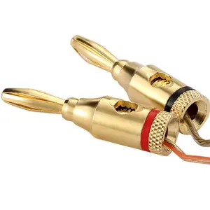 Conectores de amplificador de potencia, conector de Cable de altavoz de 4mm chapado en oro con forma de Banana - Product Image 3
