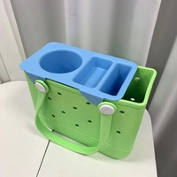 Sac de plage en EVA grande capacité avec insert organisateur, 4 porte-gobelets, séparateur de rangement personnalisé anti-sable, portable pour le camping