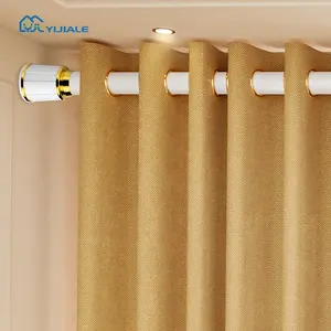 Modern Extendable Curtain Pole Set corner bath curtain rod design Luxury Black Adjustable Curtain Rod For Window