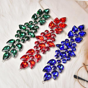 Applique de strass en cristal brillant effet diamant, patchs en cristal AB taille Marquise, base argentée, <span class=keywords><strong>à</strong></span> coudre sur l'épaule, pour ceinture de mariée - Product Image 2