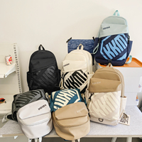 Sac à dos unisexe personnalisé avec logo de marque, imperméable, fermeture éclair, géométrique, en nylon, capacité 20-36L, pour voyages en plein air, sports, étudiants