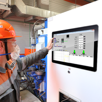 PC industriel 15,6 pouces avec écran tactile 10 points, installation intégrée pour terminal de contrôle d'opérateur de machine-outil CNC