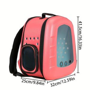 Mochila de viaje portátil para gatos, mochila transparente transpirable, bonita caja de aire con apertura lateral - Product Image 5