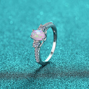 Factory Price Fine Jewelry VVs1 <strong>Opal</strong> Oval Cut S925 Sterling Silver <strong>Rings</strong> of Ladies Woman - Product Image 3