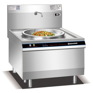 Cuisinière à induction commerciale 2999W, wok électrique, boîtier en acier inoxydable, 2 brûleurs, fonction vapeur et ébullition, pour usine, cantine, école - Product Image 4