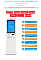à commande automatique pour PC à écran tactile debout de 32 pouces, Kiosque interactif d'imprimante Android POS en libre-service