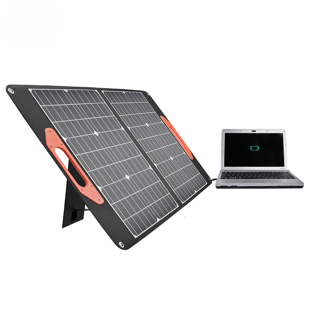 Portable Foldable 100W Monocrystalline Solar Panel Charger for Laptops with USB Type C 12V Output