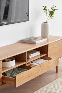 Mueble de <span class=keywords><strong>TV</strong></span> Moderno de Madera Maciza de Roble F8081 para Sala de Estar y Apartamento - Product Image 6