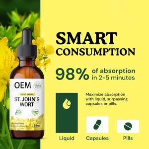 Productos más vendidos OEM 2023 Suplemento para la salud a base de hierbas Hierba de San Juan Gotas Extracto de Hierba de San Juan Tintura para apoyar el estado de ánimo - Product Image 6