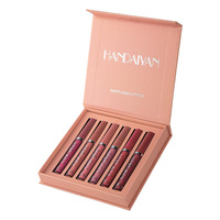 Personnalisé costume — Kit de rouge à lèvres rose, ensemble Tube pour baume, cosmétique, brillant à lèvres, coffret cadeau en papier, emballage