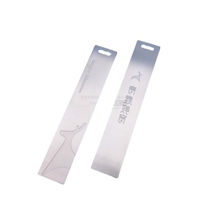 Metal <b>Bookmarks</b> Brushed Stainless Steel 100mm Embossing Logo School Stationery Gift Tags - Product Image 5
