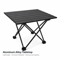 Table pliante de style glamping en alliage d'aluminium, design Egg Roll, légère, haute résistance, portable, mobilier d'extérieur