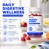 Gummies probiotiques avec Bacillus Coagulans Inuline 2 milliards d'UFC, complément alimentaire pour la santé digestive des adultes, flacon de 60 unités