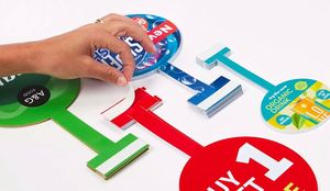 Custom Shelf Wobblers <b>Plastic</b> Nylon Shelf Talker Display Wobbler Electronic Wobbler <b>Strip</b> Shelf Talker - Product Image 2