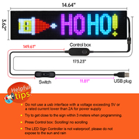 Panneaux Led Bluetooth App Programmable panneau de signalisation de voiture USB 5V Message panneau matriciel Led affichage numérique personnalisé