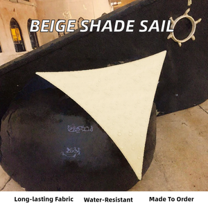 Tela de vela de parasol de HDPE Beige resistente personalizada para patio exterior, jardín, piscina, técnica tejida, Rollo empaquetado de poliéster - Product Image 2