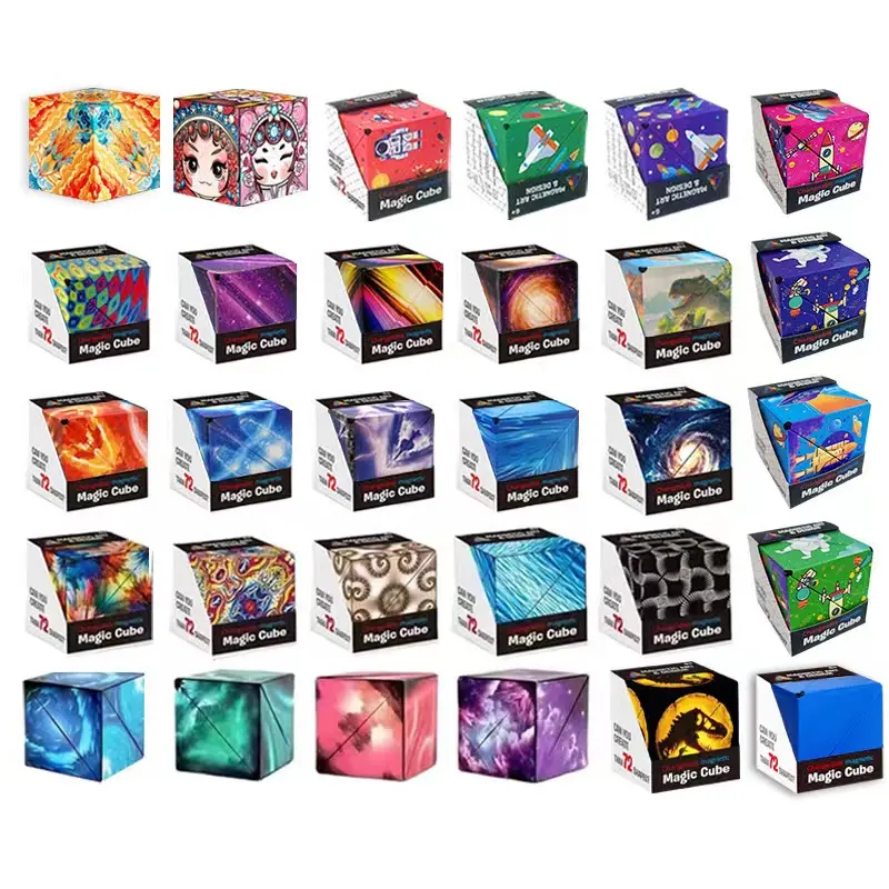 Magnets cube toy hot selling Brain Training Shape Shifting Box 3D Infinity Geometry fidget for Children