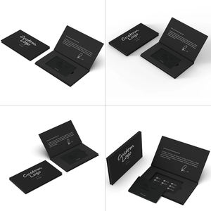 Gift <span class=keywords><strong>Card</strong></span> Doos Verpakking Zwart Magneet Sluiting Vip Kaart Geschenkdoos Goud Folie Logo Creditcard Houder Dozen Creditcard Geschenkdoos - Product Image 2