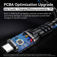 Kabel USB3.2 Gen2 10Gbps Tipe-C 3A 60W Berbahan Nilon Kepang dengan Cangkang Aluminium Alloy, Pengisian Cepat, Portabel untuk SSD, CarPlay, Laptop, 1m, RoHS