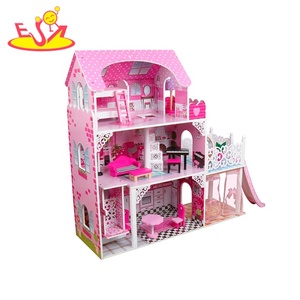 Commercio all'ingrosso finta paly princess castle play set casa delle bambole in legno per bambini W06A425 - Product Image 2