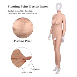 Combinaison intégrale en silicone pour femme avec poitrine réaliste taille E et gros seins, pour travestis, cosplay, body shaper, transformation complète - Product Image 5