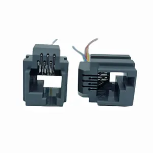 623K Left-hand button RJ11 RJ45 bracket Cable length adjustable 6P6C Telephone communication connector