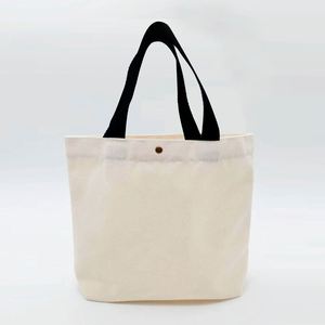 Sac fourre-tout en toile personnalisé pour femme avec fonction musicale, fermeture ouverte, motif couleur unie - Sac cadeau - Product Image 3