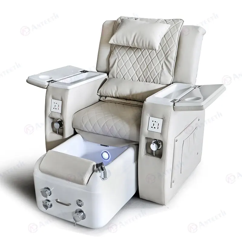Elektrikli lüks manikür pedikür sandalyesi ayak Spa masaj tırnak salonu mobilyası Spa pedikür koltuğu için PU deri pedikür sandalyesi sandalye