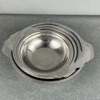 Yolecen Design moderne petit pot en argile flocon de neige martelé marmite marmite plate antiadhésive avec pot de nouilles commercial sans rivets pour le séchage