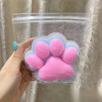 Flocking Cat Claw Pinch Toy Slow Rebound Wax Feel Decompression Plush Unisex voor kinderen vanaf 14 jaar