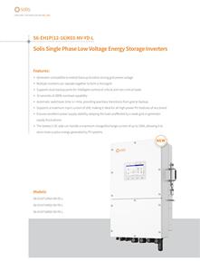 Batería de Iones de Litio de Bajo Voltaje Híbrida Monofásica de 12kw 14kw 16kw para Uso Residencial S6-EH1P(12-16)K03-NV-YD-L - Product Image 3