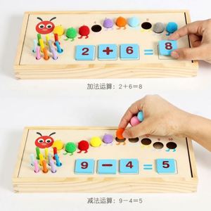 Juguete Educativo 3 en 1 Montessori de Matemáticas y Números, Tablero de Conteo de Madera con Forma de Oruga - Product Image 4