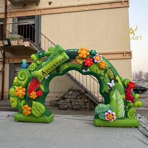 <span class=keywords><strong>Arche</strong></span> gonflable Forêt Tropicale pour Fête Jungle, Entrée Gonflable Arbre Tribal <span class=keywords><strong>Vert</strong></span> pour <span class=keywords><strong>D</strong></span>écoration - Product Image 3