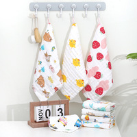 Six-layer Pure Cotton Square High-Density Printed Cartoon Infant Toddler Face & Hand Towel Plain Weave Multi-size Model 108
