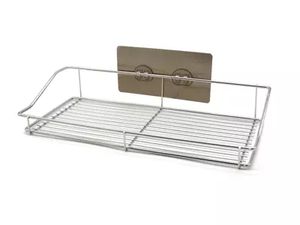 Hyderon Universal personalizado autoadhesivo organizador de almacenamiento de acero inoxidable sin perforaciones cocina baño pared Stick estante de almacenamiento - Product Image 5