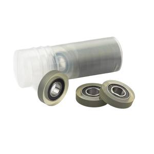 PU6818-4 küçük kasnak tekerlek rulman kauçuk kaplı PU rulo <span class=keywords><strong>608z</strong></span> 626 6200 6202 681zz 1.5x8x4mm POM poliüretan - Product Image 5