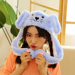 Chien <span class=keywords><strong>chat</strong></span> lapin chapeau brillant en peluche oreille mobile sautant chapeau <span class=keywords><strong>oreilles</strong></span> surgissant en appuyant sur <span class=keywords><strong>les</strong></span> pattes mignon Animal Cosplay chapeaux casquettes - Product Image 1