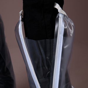 Couvre-chaussures réutilisables de chaussures imperméables légères avec des couvre-chaussures en plastique antidérapants de tirette - Product Image 4