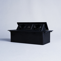 Prise de bureau escamotable norme européenne 16A/250V, prise Schuko allemande, boîtier en aluminium antirouille et anti-taches pour bureau et cuisine