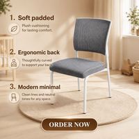 Chaise de conférence ergonomique empilable et peu encombrante pour usage commercial et bureautique, idéale pour l'approvisionnement transfrontalier