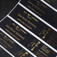 Autocollants et étiquettes personnalisés de qualité supérieure en or/argent/feuille d'or rose avec logo en relief UV