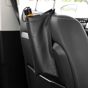 Bolsa de Cuero para Sombrilla de Coche, Organizador Lateral para Asiento, Cubierta de Almacenamiento Plegable Negra para Uso Interior en Automóviles - Product Image 4