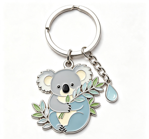 Llavero de Metal Personalizado con Koala, Anillo para Llaves con Esmalte de Animales, Lindo Recuerdo de Vida Silvestre - Product Image 3