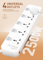 Haute qualité LDNIO SC4408C multiprise 4 Outlest + PD20W prise de courant d'extension de Port de Charge rapide USB avec interrupteur individuel