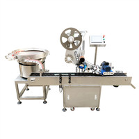 Machine d'étiquetage automatique horizontale autocollante pour flacons et ampoules