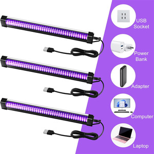 Nueva Lámpara LED UV <span class=keywords><strong>de</strong></span> Luz Negra Portátil, Luz Púrpura <span class=keywords><strong>Fluorescente</strong></span>, Tubo <span class=keywords><strong>de</strong></span> Lámpara UV para Pintura Mural, 220V para Bar, KTV, Escenario - Product Image 6