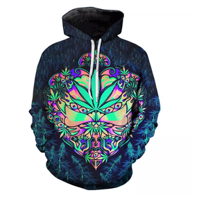 Big and Tall Size 3d Printed <strong>Hoodies</strong> for Men <strong>Weeds</strong> Leaf 3d Digital Custom <strong>Hoodies</strong> - Product Image 4