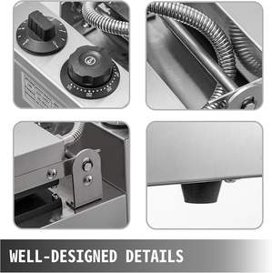 Miroir commercial Sandwich Gaufre Grille-pain Gelato Panini Presse <span class=keywords><strong>Brioche</strong></span> Burger Machine 900W Gril électrique Panini Sandwich Maker - Product Image 5