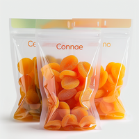 Papier kraft baggy personnalisé d'usine de papier d'aluminium argenté et transparent sac zip-lock compostable pour la maison pochette debout d'emballage alimentaire